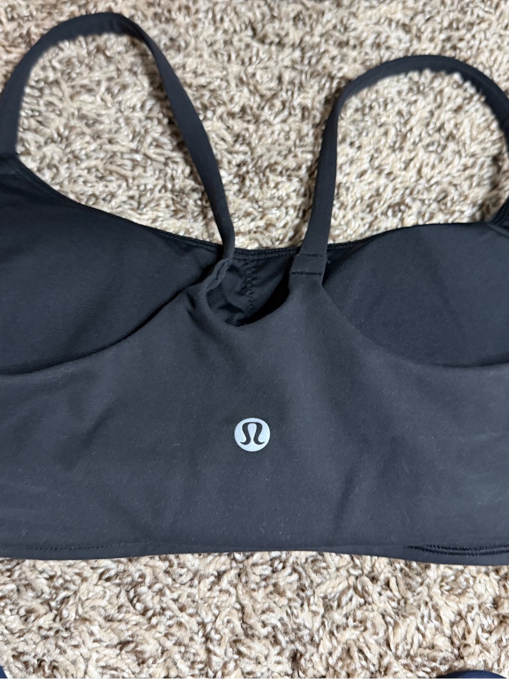 lululemon Black Wunder Train Strappy Sports Bra- Size 6 - Picture 7 of 8